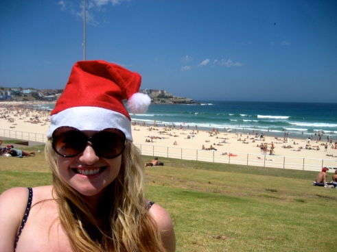 Soaking up the Christmas Eve day sun at one of my favorite places, Bondi Beach